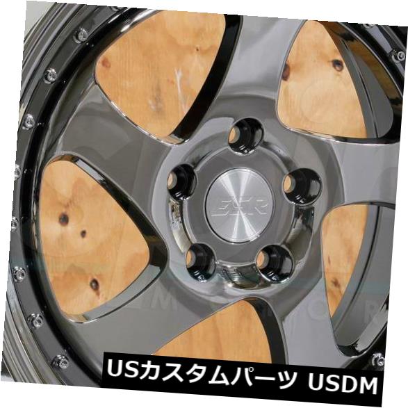 海外輸入ホイール 18x9.5 / 18x10.5 ESR SR02 SR2 5x114.3 35/22ブラッククロームホイールリムセット（4） 18x9.5/18x10.5 ESR SR02 SR2 5x114.3 35/22 Black Chrome Wheels Rims Set(4) 【並行輸入品】
