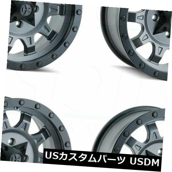 海外輸入ホイール 20x9ダーティライフロードキル8x6.5 / 8x165.1 0マットガンメタルホイールリムセット（4） 20x9 Dirty Life Roadkill 8x6.5/8x165.1 0 Matte Gunmetal Wheels Rims Set(4) 【並行輸入品】