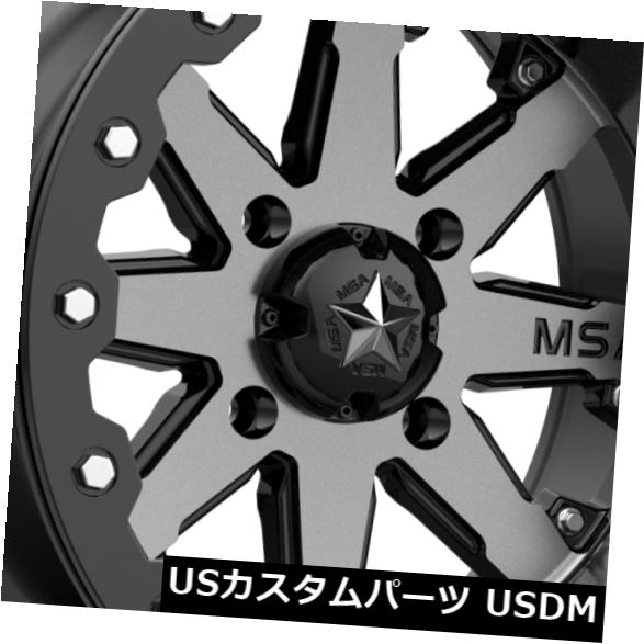 海外輸入ホイール 15x7 MSAオフロードM21 Lok 4x137 0チャコールティントホイールリムセット(4) 15x7 MSA Off-Road M21 Lok 4x137 0 Charcoal Tint Wheels Rims Set(4) 【並行輸入品】|カスタムパーツ WORLD倉庫