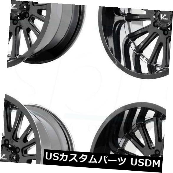海外輸入ホイール 20x9.5 V-Rock VR11 Anvil 6x5.5 15グロスブラックホイールリムセット（4） 20x9.5 V-Rock VR11 Anvil 6x5.5 15 Gloss Black Wheels Rims Set(4) 【並行輸入品】 241,670円