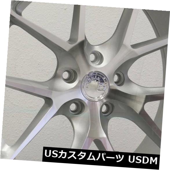 海外輸入ホイール 20x9 / 20x10.5 Aodhan LS007 LS7 5x120 30/35シルバー加工フェイスホイールリムセット（4 20x9/20x10.5 Aodhan LS007 LS7 5x120 30/35 Silver Machined Face Wheels Rims Set(4 【並行輸入品】
