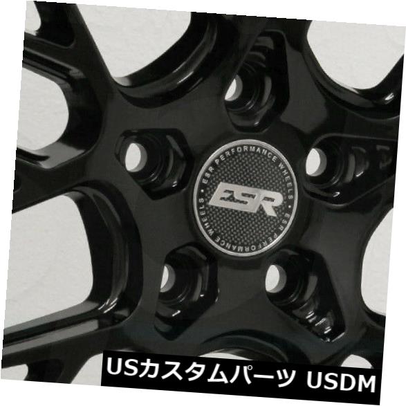 海外輸入ホイール 18x9.5 ESR CS11 5x112 35グロスブラックホイールリムセット（4） 18x9.5 ESR CS11 5x112 35 Gloss Black Wheels Rims Set(4) 【並行輸入品】