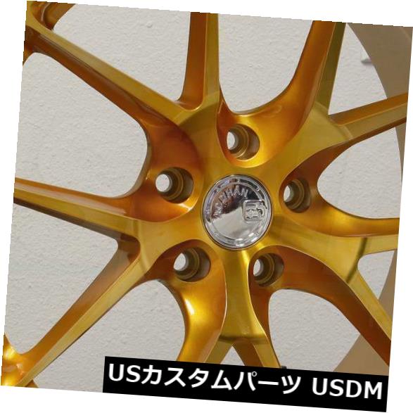 海外輸入ホイール 20x10.5 Aodhan LS007 LS7 5x120 35ゴールド加工フェイスホイールリムセット（4）合金 20x10.5 Aodhan LS007 LS7 5x120 35 Gold Machined Face Wheels Rims Set(4) Alloy 【並行輸入品】