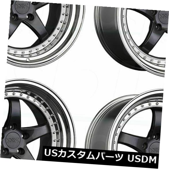 海外輸入ホイール 18x8.5 / 18x9.5 XXR 565 5x114.3 20/20グラファイトプラチナリップホイールリムセット（4） 18x8.5/18x9.5 XXR 565 5x114.3 20/20 Graphite Platinum Lip Wheels Rims Set(4) 【並行輸入品】