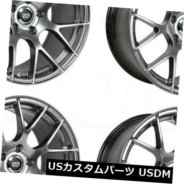 海外輸入ホイール 18x8.5エンケイライジン5x100 45ハイパーシルバーホイールリムセット（4） 18x8.5 Enkei Raijin 5x100 45 Hyper Silver Wheels Rims Set(4) 【並行輸入品】