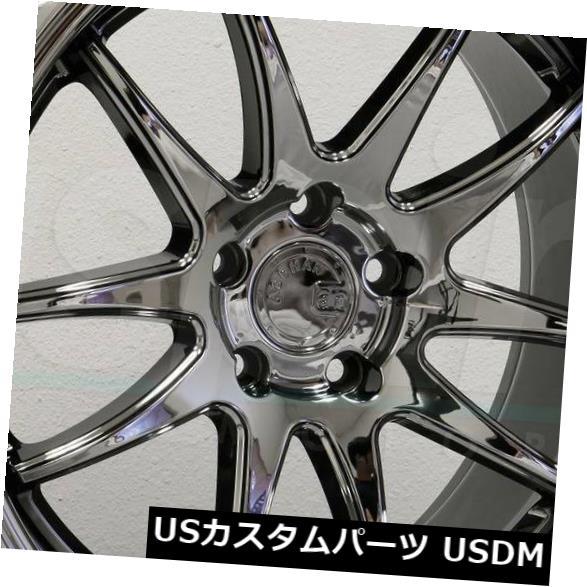 海外輸入ホイール 18x9.5 / 18x10.5 Aodhan DS02 DS2 5x112 30/22ブラックバキュームホイールリムセット（4） 18x9.5/18x10.5 Aodhan DS02 DS2 5x112 30/22 Black Vacuum Wheels Rims Set(4) 【並行輸入品】