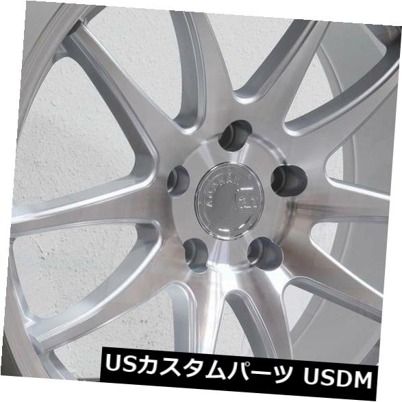 海外輸入ホイール 19x11 Aodhan DS02 DS2 5x120 15シルバー加工フェイスホイールリムセット(4) 19x11 Aodhan DS02 DS2 5x120 15 Silver Machined Face Wheels Rims Set(4) 【並行輸入品】
