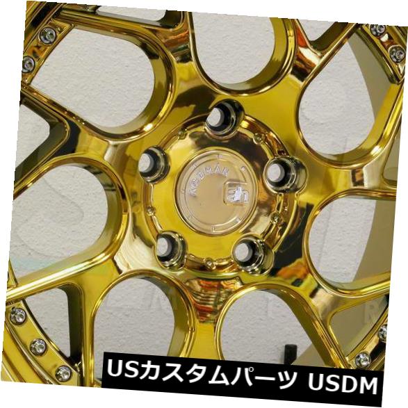 海外輸入ホイール 18x10.5 Aodhan DS01 DS1 5x120 22ゴールドバキュームホイールリムセット（4） 18x10.5 Aodhan DS01 DS1 5x120 22 Gold Vacuum Wheels Rims Set(4) 【並行輸入品】