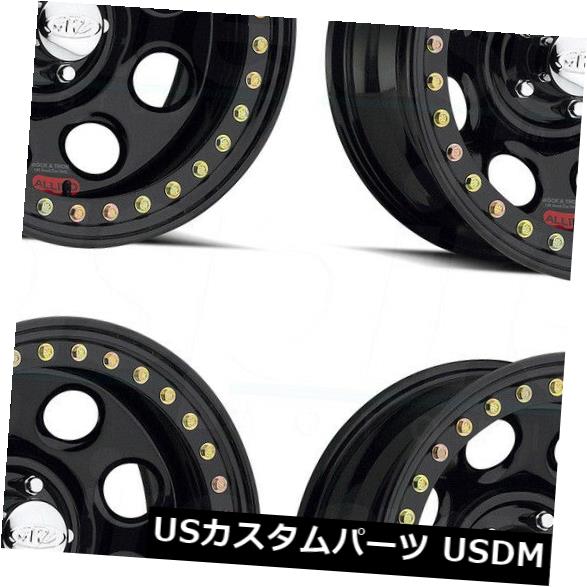 海外輸入ホイール 15x8 Raceline RT81 5x4.5 -19ブラックホイールリムセット（4） 15x8 Raceline RT81 5x4.5 -19 Black Wheels Rims Set(4) 【並行輸入品】