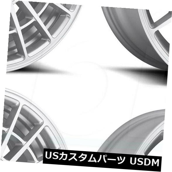 海外輸入ホイール 17x8 Rotiform Las R R143 5x100 / 5x114.3 40シルバーホイールリムセット（4） 17x8 Rotiform Las R R143 5x100/5x114.3 40 Silver Wheels Rims Set(4) 【並行輸入品】