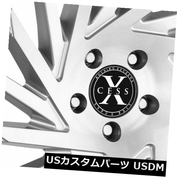 海外輸入ホイール 22x9 Xcess X02 5x115 15シルバーブラシホイールリムセット(4) 22x9 Xcess X02 5x115 15 Silver Brushed Wheels Rims Set(4) 【並行輸入品】|カスタムパーツ WORLD倉庫