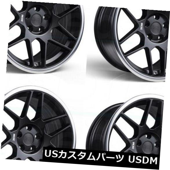 海外輸入ホイール 18x8.5 3SDM 0.09 5x112 42マットブラックホイールリムセット（4） 18x8.5 3SDM 0.09 5x112 42 Matte Black Wheels Rims Set(4) 【並行輸入品】