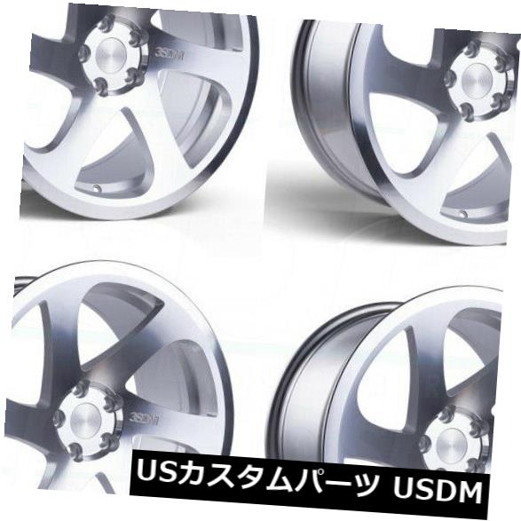 海外輸入ホイール 18x8.5 3SDM 0.06 5x112 42シルバーホイールの新しいセット（4） 18x8.5 3SDM 0.06 5x112 42 Silver Wheels New Set(4) 【並行輸入品】