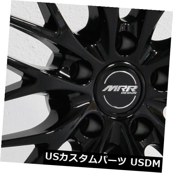 海外輸入ホイール 18x8.5 MRR GT1 5x112 35ブラックホイールリムセット（4） 18x8.5 MRR GT1 5x112 35 Black Wheels Rims Set(4) 【並行輸入品】