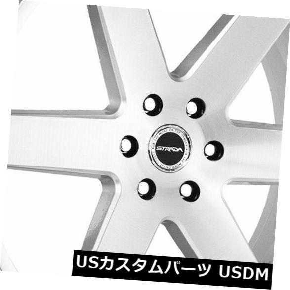 海外輸入ホイール 22x9.5 Strada S60 Coda 5x120 25シルバーブラシホイールリムセット(4) 22x9.5 Strada S60 Coda 5x120 25 Silver Brushed Wheels Rims Set(4) 【並行輸入品】|カスタムパーツ WORLD倉庫
