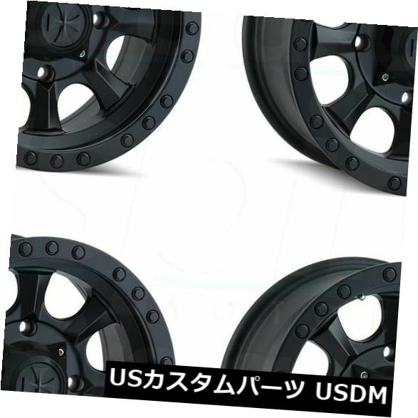 海外輸入ホイール 18x9ダーティライフアイアンマン5x5.5 / 5x139.7 0マットブラックホイールリムセット(4) 18x9 Dirty Life Ironman 5x5.5/5x139.7 0 Matte Black Wheels Rims Set(4) 【並行輸入品】|カスタムパーツ WORLD倉庫
