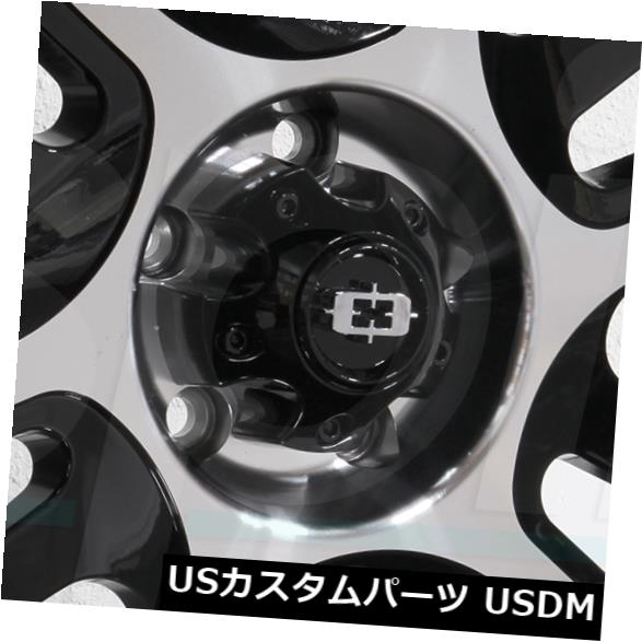 海外輸入ホイール 20x12 Vision 419 Split 6x5.5 / 6x139.7 -51ブラックマシニングホイールリムセット（4） 20x12 Vision 419 Split 6x5.5/6x139.7 -51 Black Machined Wheels Rims Set(4) 【並行輸入品】