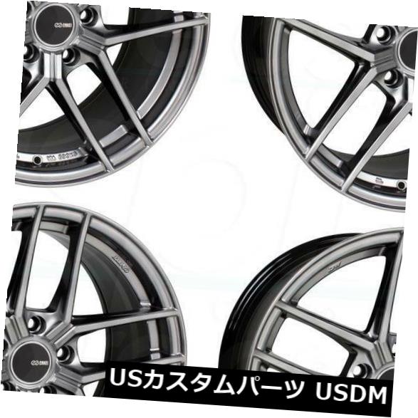 海外輸入ホイール 18x8エンケイTY5 5x112 45ハイパーシルバーホイールリムセット(4) 18x8 Enkei TY5 5x112 45 Hyper Silver Wheels Rims Set(4) 【並行輸入品】
