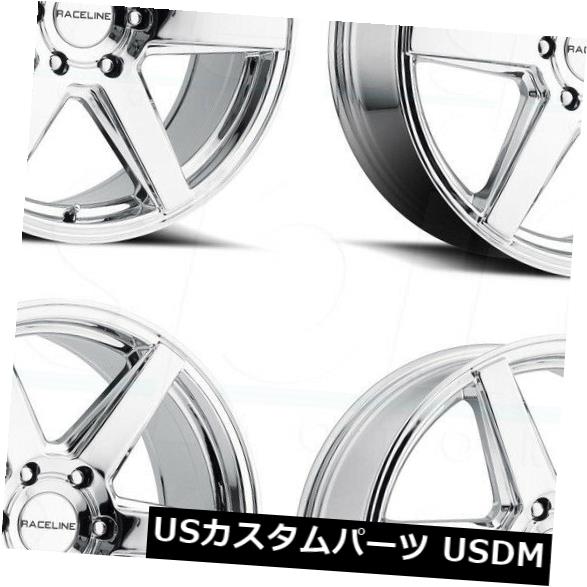 海外輸入ホイール 18x8 Raceline 156Cサージ5x110 35クロームホイールリムセット（4） 18x8 Raceline 156C Surge 5x110 35 Chrome Wheels Rims Set(4) 【並行輸入品】｜カスタムパーツ WORLD倉庫