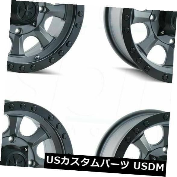 海外輸入ホイール 18x9ダーティライフアイアンマン5x5 / 5x127 0マットガンメタルホイールリムセット（4） 18x9 Dirty Life Ironman 5x5/5x127 0 Matte Gunmetal Wheels Rims Set(4) 【並行輸入品】