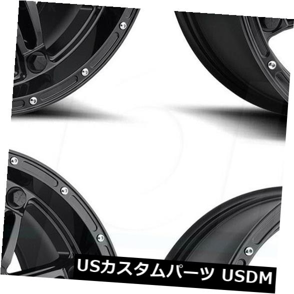 海外輸入ホイール 17x9燃料人質D625 6x135 / 6x5.5 -12グロスブラックホイールリムセット（4） 17x9 Fuel Hostage D625 6x135/6x5.5 -12 Gloss Black Wheels Rims Set(4) 【並行輸入品】