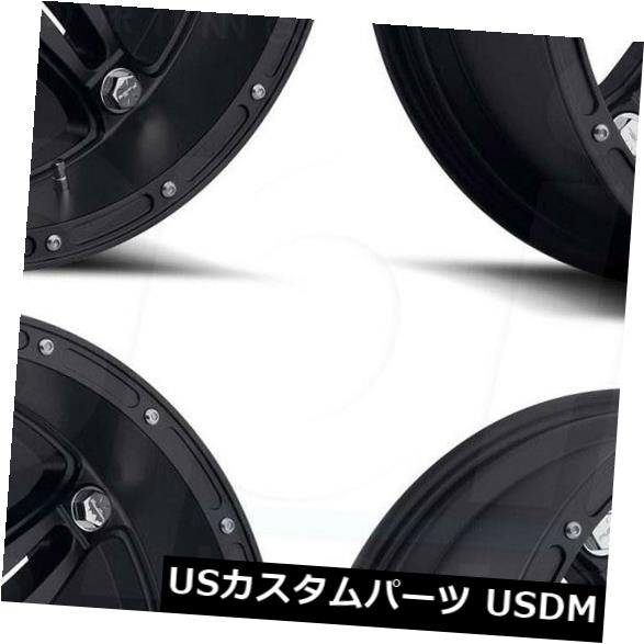 海外輸入ホイール 17x9燃料人質D531 6x135 / 6x5.5 -12マットブラックホイールリムセット（4） 17x9 Fuel Hostage D531 6x135/6x5.5 -12 Matte Black Wheels Rims Set(4) 【並行輸入品】
