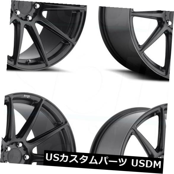 海外輸入ホイール 18x8ニッチエッセンM147 5x100 40マットブラックホイールリムセット(4) 18x8 Niche Essen M147 5x100 40 Matte Black Wheels Rims Set(4) 【並行輸入品】