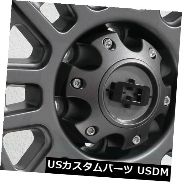 海外輸入ホイール 20x12 Vision 418 Widow 5x5.5 / 5x139.7 -51グレーマシンドリップホイールリムセット（4） 20x12 Vision 418 Widow 5x5.5/5x139.7 -51 Grey Machined Lip Wheels Rims Set(4) 【並行輸入品】