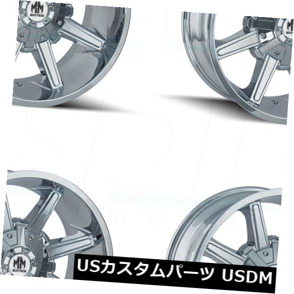 海外輸入ホイール 17x9メイヘムアーセナル5x5.5 / 5x139.7 -12クロームホイールリムセット（4） 17x9 Mayhem Arsenal 5x5.5/5x139.7 -12 Chrome Wheels Rims Set(4) 【並行輸入品】