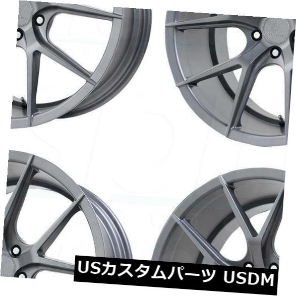 海外輸入ホイール 19x8.5 / 19x9.5 Verde V99 Axis 5x114.3 15/20マットグラファイトホイールリムセット（4） 19x8.5/19x9.5 Verde V99 Axis 5x114.3 15/20 Matte Graphite Wheels Rims Set(4) 【並行輸入品】