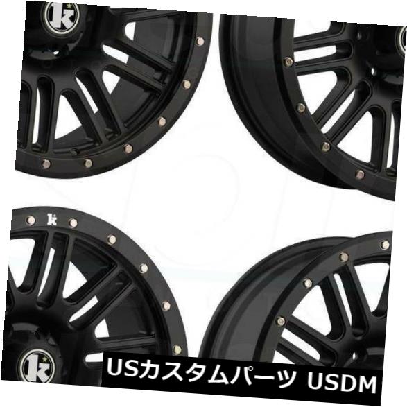 海外輸入ホイール 18x9クラッチKT01 5x139.7 -12フラットブラックホイールリムセット（4） 18x9 Klutch KT01 5x139.7 -12 Flat Black Wheel Rim set(4) 【並行輸入品】