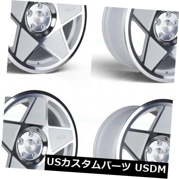 海外輸入ホイール 18x9.5 3SDM 0.05 5x112 40ホワイトカットホイールリムセット（4） 18x9.5 3SDM 0.05 5x112 40 White Cut Wheels Rims Set(4) 【並行輸入品】｜カスタムパーツ WORLD倉庫