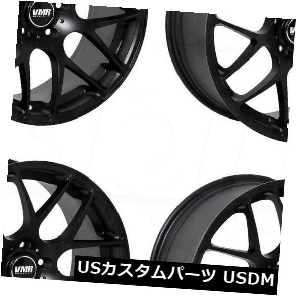 海外輸入ホイール 18x8.5 VMR V710 5x112 45マットブラックホイールの新しいセット（4） 18x8.5 VMR V710 5x112 45 Matte Black Wheels New Set(4) 【並行輸入品】