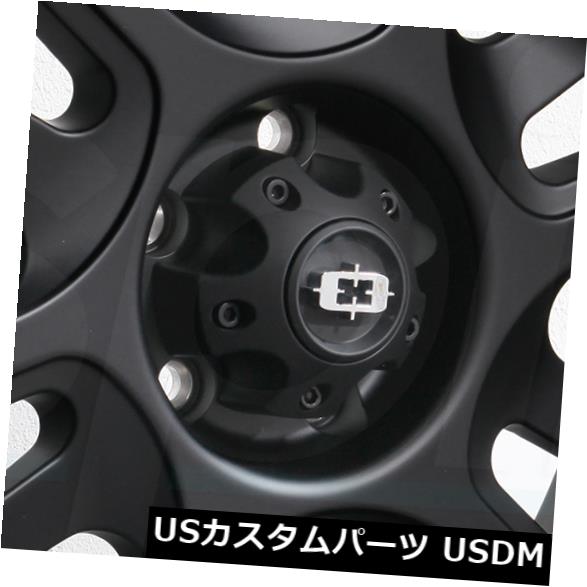 海外輸入ホイール 20x12 Vision 419 Split 5x5.5 / 5x139.7 -51サテンブラックホイールリムセット（4） 20x12 Vision 419 Split 5x5.5/5x139.7 -51 Satin Black Wheels Rims Set(4) 【並行輸入品】