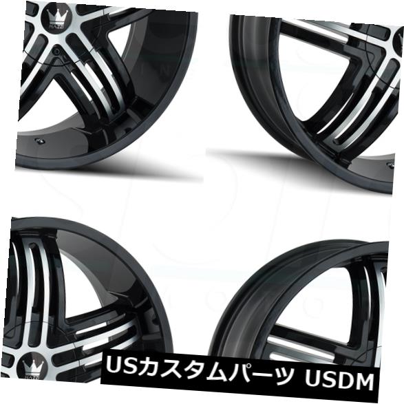海外輸入ホイール 20x8.5 Mazzi Entice 5x110 / 5x115 35グロスブラック加工ホイールリムセット（4） 20x8.5 Mazzi Entice 5x110/5x115 35 Gloss Black Machined Wheels Rims Set(4) 【並行輸入品】 236,060円
