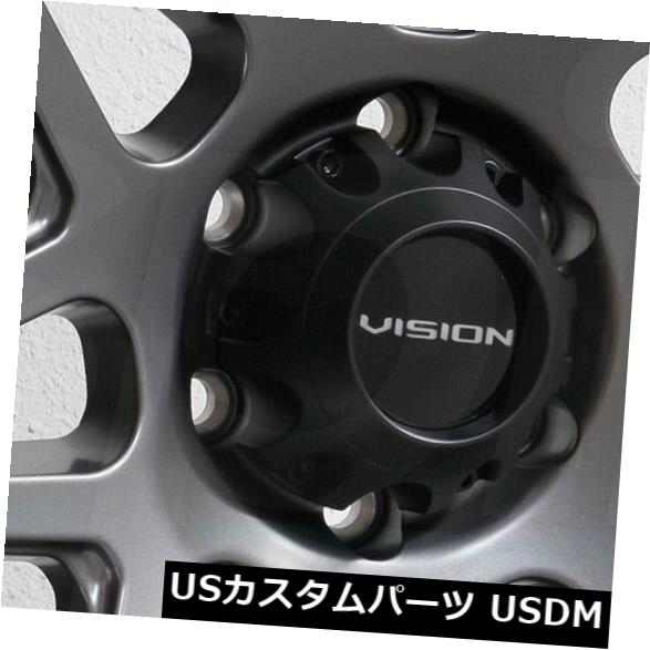 海外輸入ホイール 18x9 Vision 416 Se7En 5x114.3 12サテングレーホイールリムセット（4） 18x9 Vision 416 Se7En 5x114.3 12 Satin Grey Wheels Rims Set(4) 【並行輸入品】
