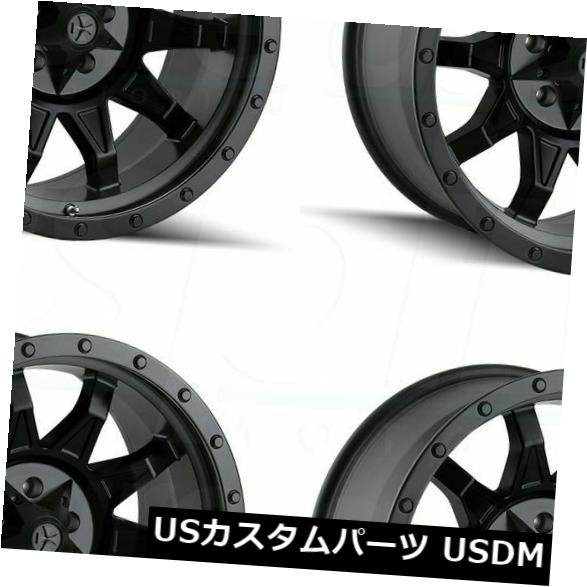 海外輸入ホイール 20x9ダーティライフロードキル5x5.5 / 5x139.7 18マットブラックホイールリムセット（4） 20x9 Dirty Life Roadkill 5x5.5/5x139.7 18 Matte Black Wheels Rims Set(4) 【並行輸入品】