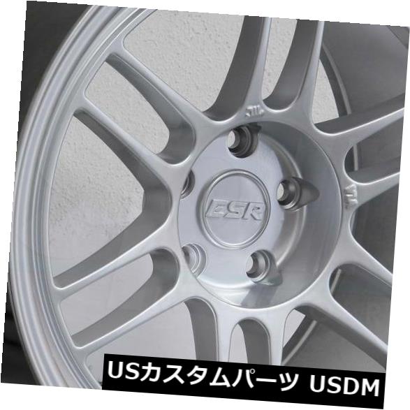 海外輸入ホイール 18x10.5 ESR SR11 5x120 15ハイパーシルバーホイールリムセット(4) 18x10.5 ESR SR11 5x120 15 Hyper Silver Wheels Rims Set(4) 【並行輸入品】