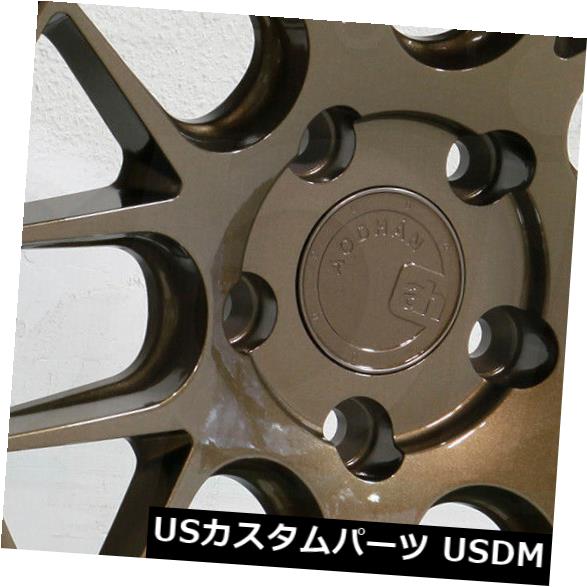 海外輸入ホイール 19x9.5 / 19x11 Aodhan DS06 DS6 5x108 22/22ブロンズホイールリムセット（4） 19x9.5/19x11 Aodhan DS06 DS6 5x108 22/22 Bronze Wheels Rims Set(4) 【並行輸入品】