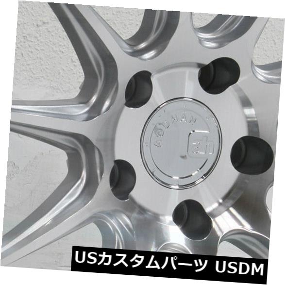 海外輸入ホイール 19x9.5 / 19x11 Aodhan DS07 DS7 5x112 15/22シルバー加工ホイールリムセット（4） 19x9.5/19x11 Aodhan DS07 DS7 5x112 15/22 Silver Machined Wheels Rims Set(4) 【並行輸入品】