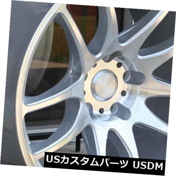 海外輸入ホイール 19x9.5 ESR SR08 SR8 5x114.3 15機械加工シルバーホイールリムセット（4） 19x9.5 ESR SR08 SR8 5x114.3 15 Machined Silver Wheels Rims Set(4) 【並行輸入品】