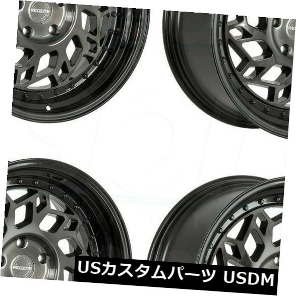 海外輸入ホイール 18x9.5 Regen5 R32 5x112 42スモークカーボンブラックホイールリムセット(4) 18x9.5 Regen5 R32 5x112 42 Smoked Carbon Black Wheels Rims Set(4) 【並行輸入品】|カスタムパーツ WORLD倉庫