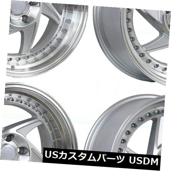 海外輸入ホイール 18x9.5 Regen5 R34 5x112 40シルバーホイールリムセット（4） 18x9.5 Regen5 R34 5x112 40 Silver Wheels Rims Set(4) 【並行輸入品】｜カスタムパーツ WORLD倉庫