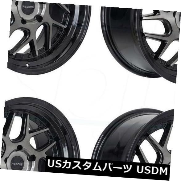 海外輸入ホイール 18x9.5 Regen5 R33 5x120 35スモークカーボンブラックホイールリムセット(4) 18x9.5 Regen5 R33 5x120 35 Smoked Carbon Black Wheels Rims Set(4) 【並行輸入品】|カスタムパーツ WORLD倉庫