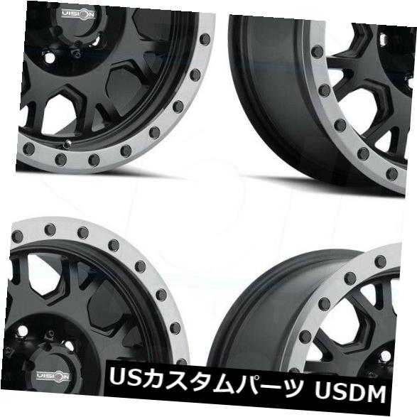 海外輸入ホイール 20x10 Vision GV8 Invader 6x5.5 / 6x139.7 -25ブラックアンスラサイトリップホイールRセット(4) 20x10 Vision GV8 Invader 6x5.5/6x139.7 -25 Black Anthracite Lip Wheels R Set(4) 【並行輸入品】|カスタムパーツ WORLD倉庫