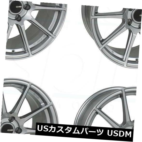 海外輸入ホイール 18x8.5 Enkei TS10 5x100 45 Storm Greyホイールリムセット（4） 18x8.5 Enkei TS10 5x100 45 Storm Grey Wheels Rims Set(4) 【並行輸入品】