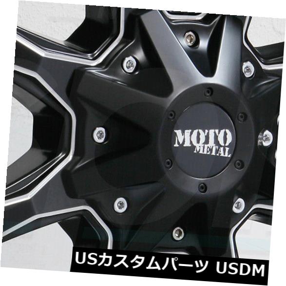 海外輸入ホイール 17x8 Moto Metal MO970 6x135 / 6x5.5 0ブラックミルドホイールリムセット（4） 17x8 Moto Metal MO970 6x135/6x5.5 0 Black Milled Wheels Rims Set(4) 【並行輸入品】
