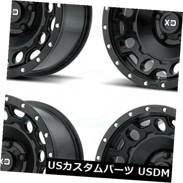 海外輸入ホイール 17x9 XD XD129ホールショット8x170 -12サテンブラックホイールリムセット（4） 17x9 XD XD129 Holeshot 8x170 -12 Satin Black Wheels Rims Set(4) 【並行輸入品】｜カスタムパーツ WORLD倉庫