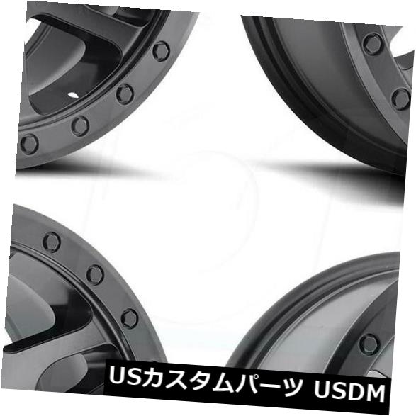 海外輸入ホイール 17x8.5燃料反動D584 6x5.5 / 6x139.7 7マットブラックホイールリムセット（4） 17x8.5 Fuel Recoil D584 6x5.5/6x139.7 7 Matte Black Wheels Rims Set(4) 【並行輸入品】｜カスタムパーツ WORLD倉庫