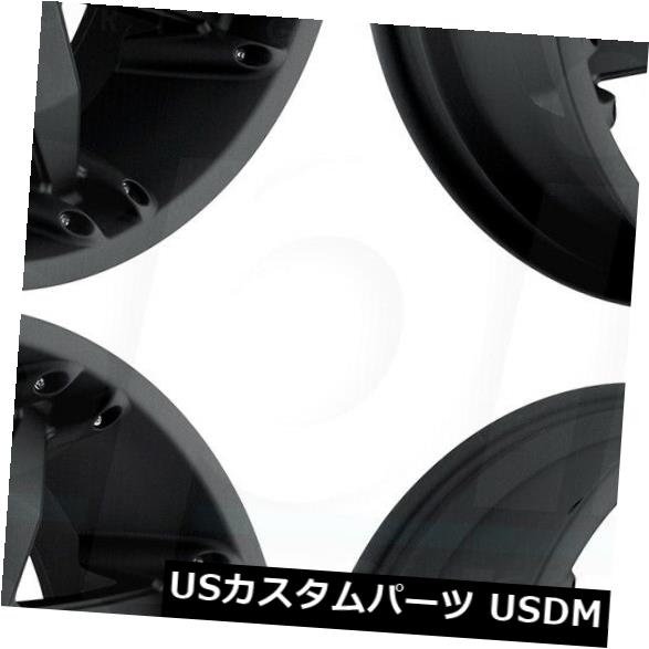 海外輸入ホイール 17x8.5フューエルオクタンD509 6x135 / 6x5.5 14マットブラックホイールリムセット（4） 17x8.5 Fuel Octane D509 6x135/6x5.5 14 Matte Black Wheels Rims Set(4) 【並行輸入品】